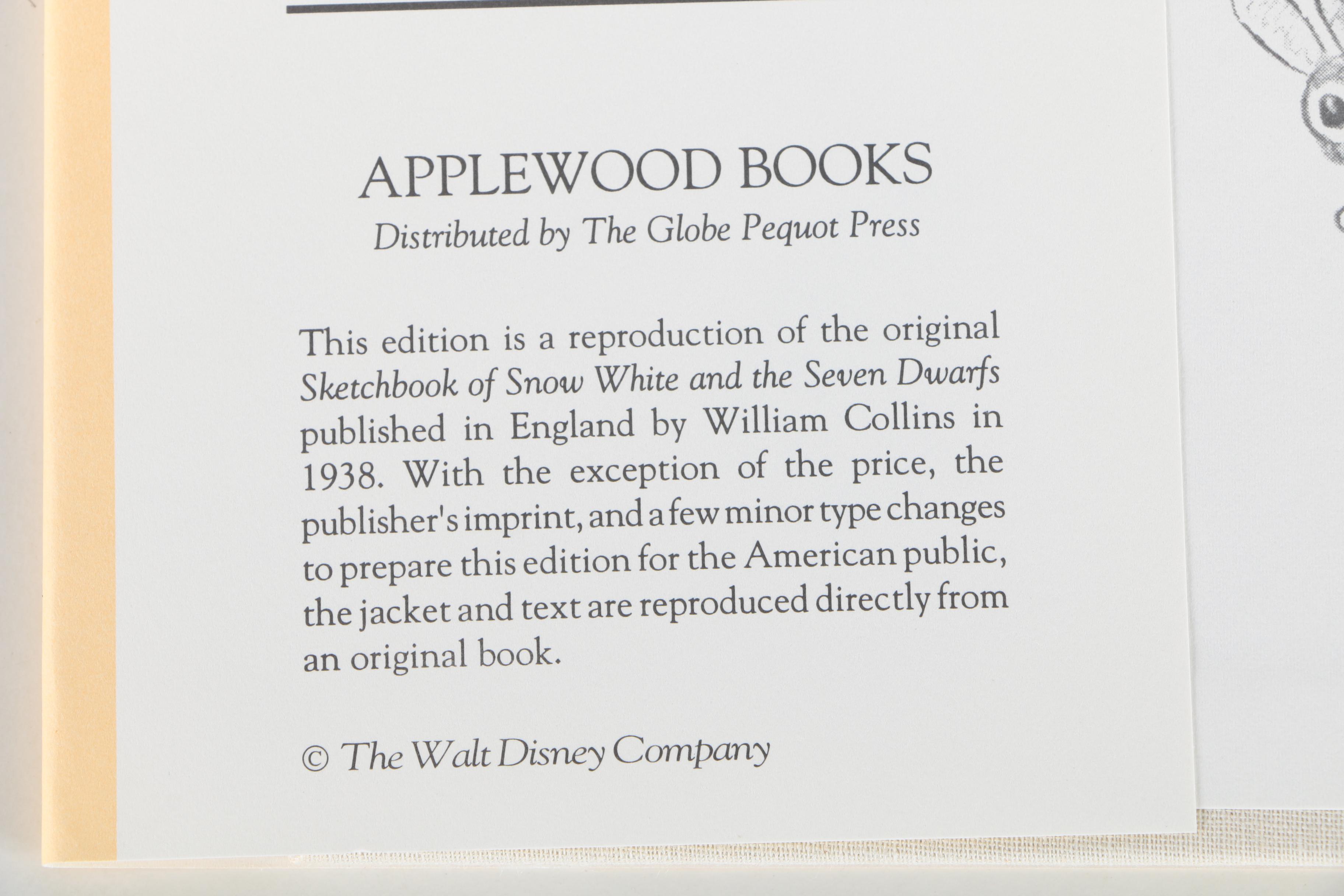 Limited Gold Edition of "Walt Disney's Sketch Book of Snow White and the Seven Dwarves"