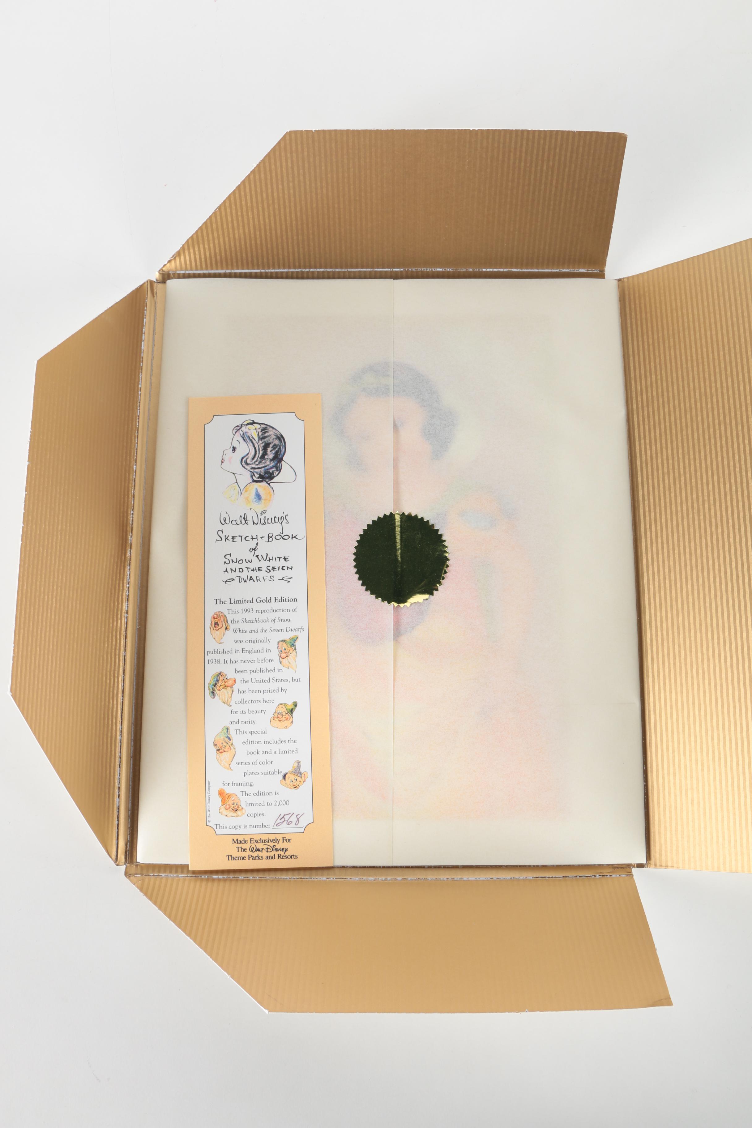 Limited Gold Edition of "Walt Disney's Sketch Book of Snow White and the Seven Dwarves"