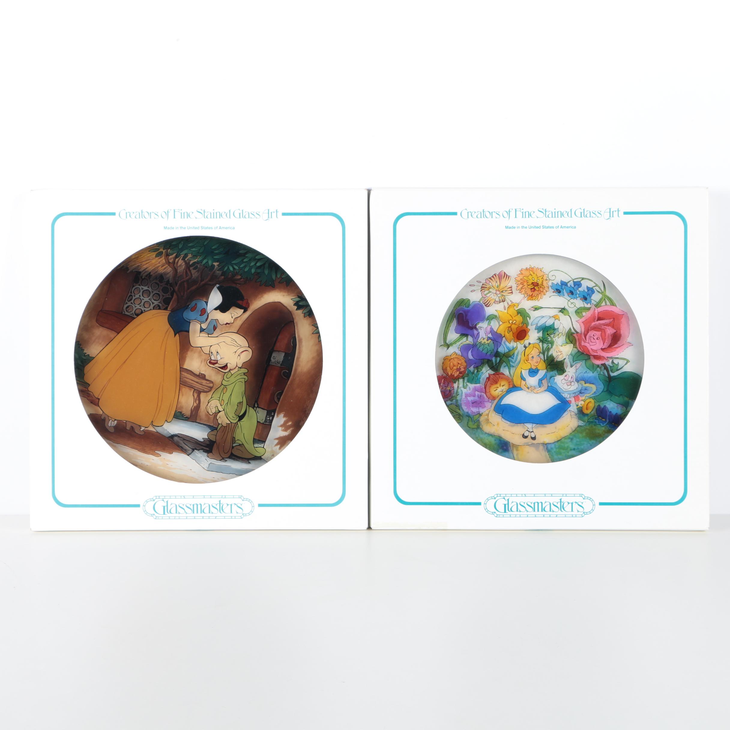 Two Limited Edition Disney Stained Glass Panes