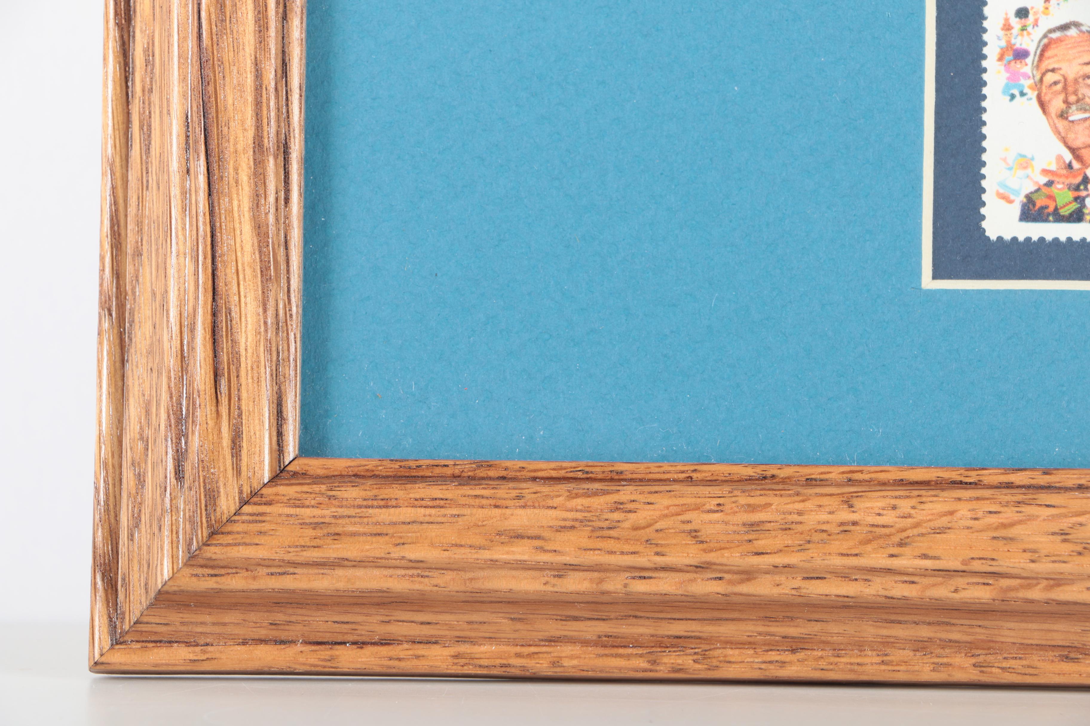 Offset Lithograph on Paper of Mickey Mouse With a Walt Disney Stamp