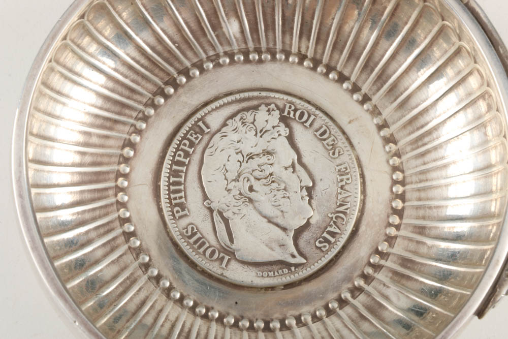19th Century French Sterling Silver Louis Philippe Coin Tastevin