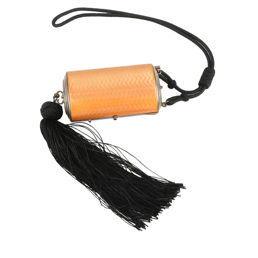 Early 20th Century Sterling Silver Minaudiere with Tassel