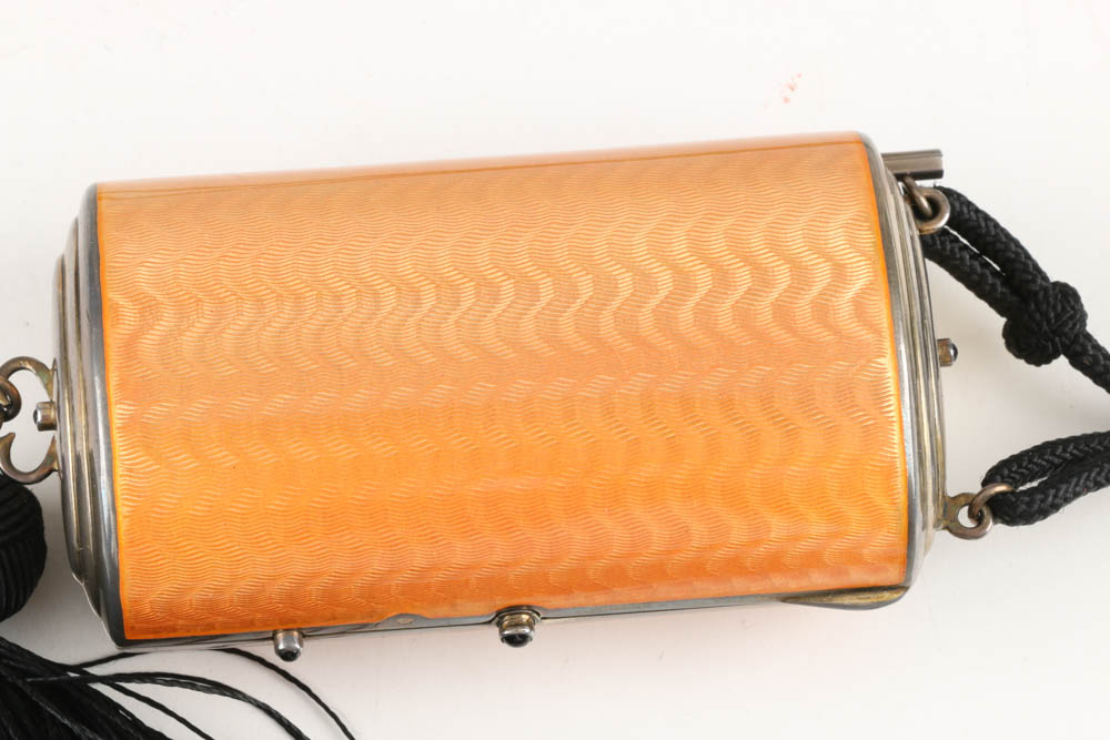 Early 20th Century Sterling Silver Minaudiere with Tassel