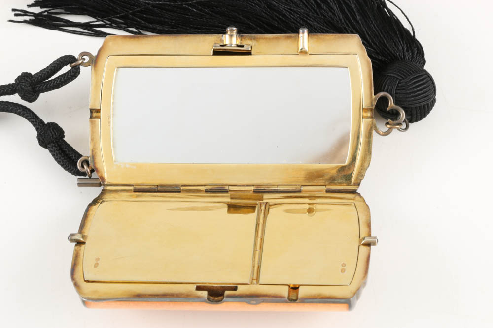 Early 20th Century Sterling Silver Minaudiere with Tassel