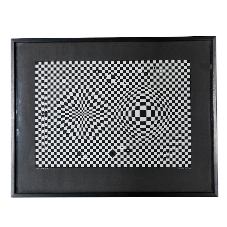 Victor Vasarely Limited Edition Serigraph on Paper "Vega"