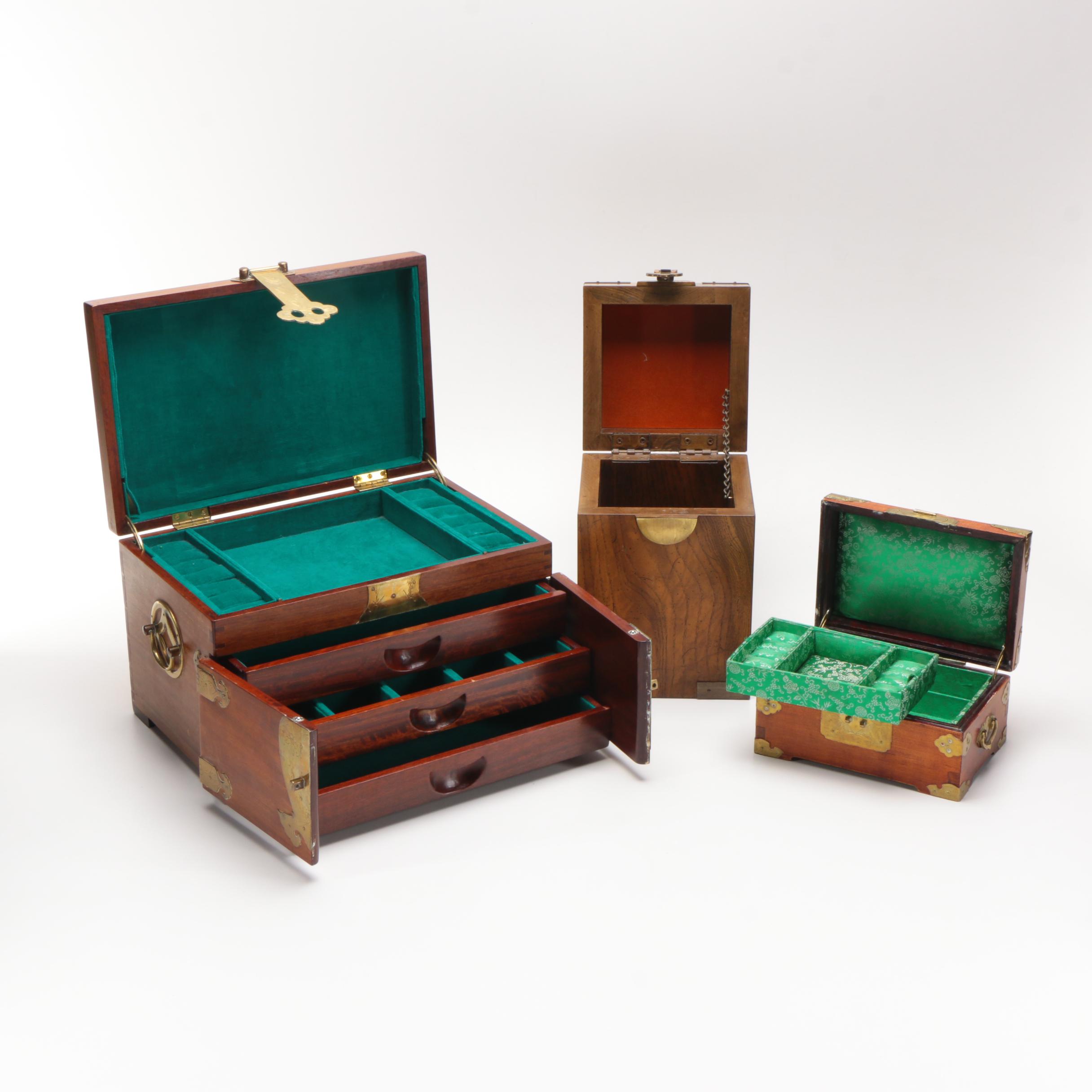 Vintage Wooden Trinket Boxes