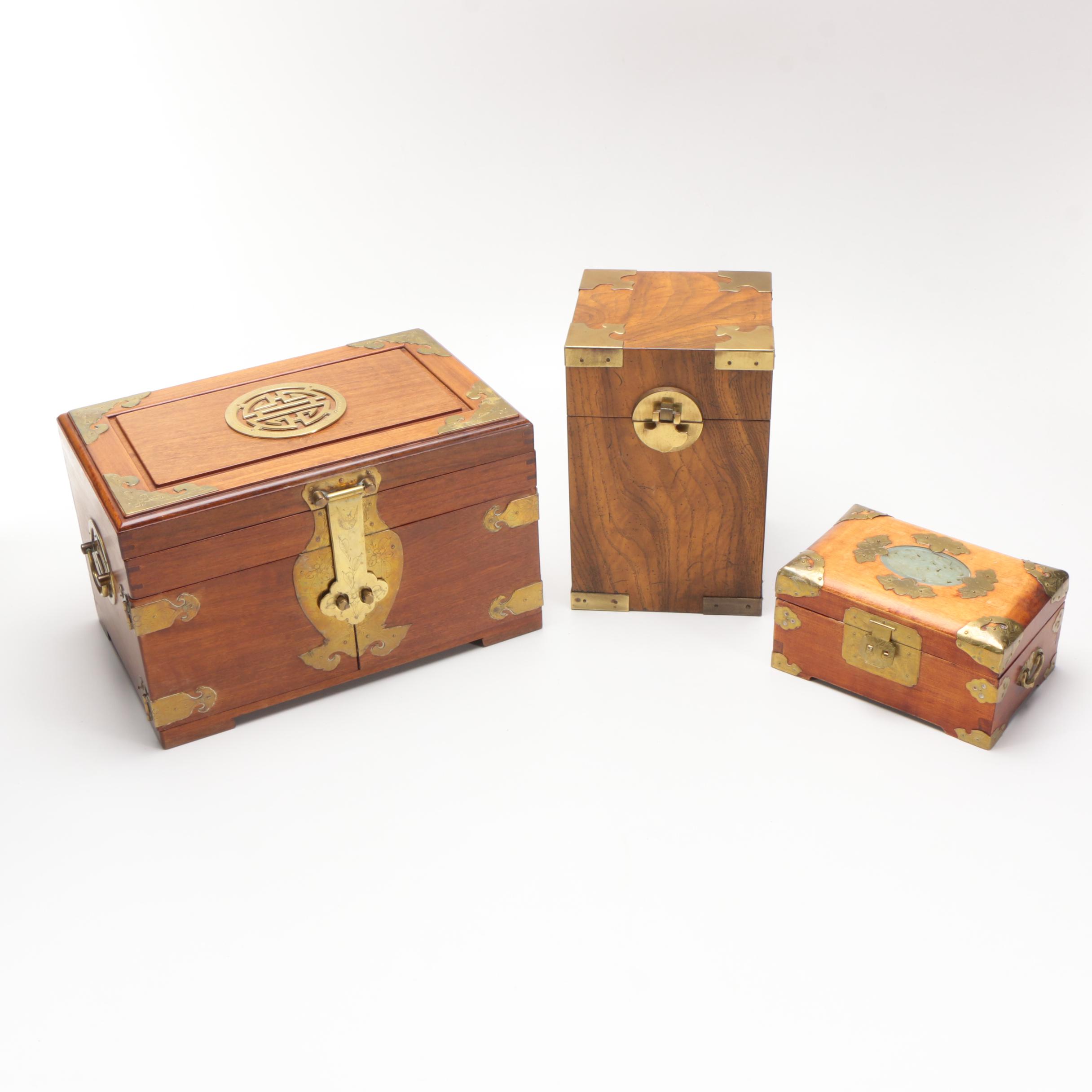 Vintage Wooden Trinket Boxes