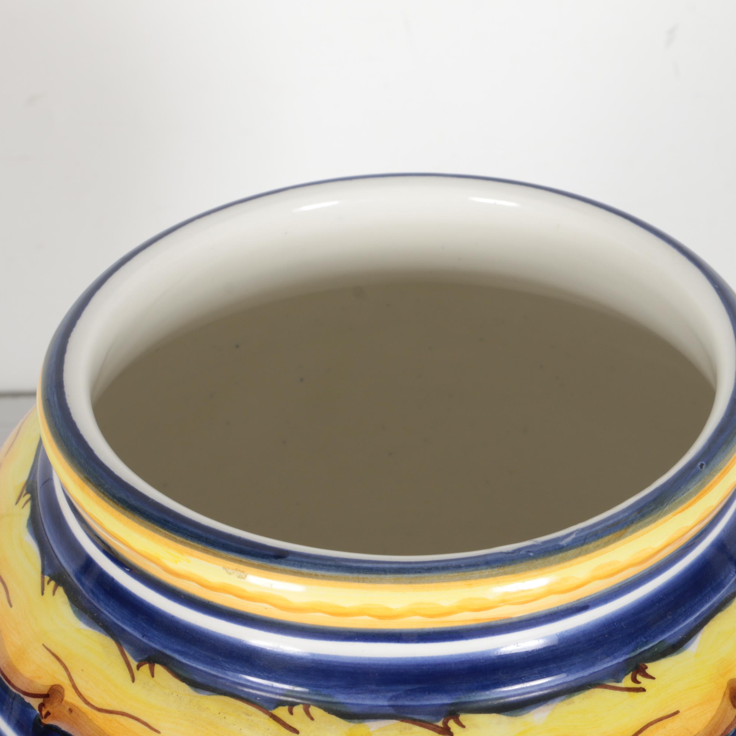 Catalina Alcaide Hand-Painted Spanish Urn