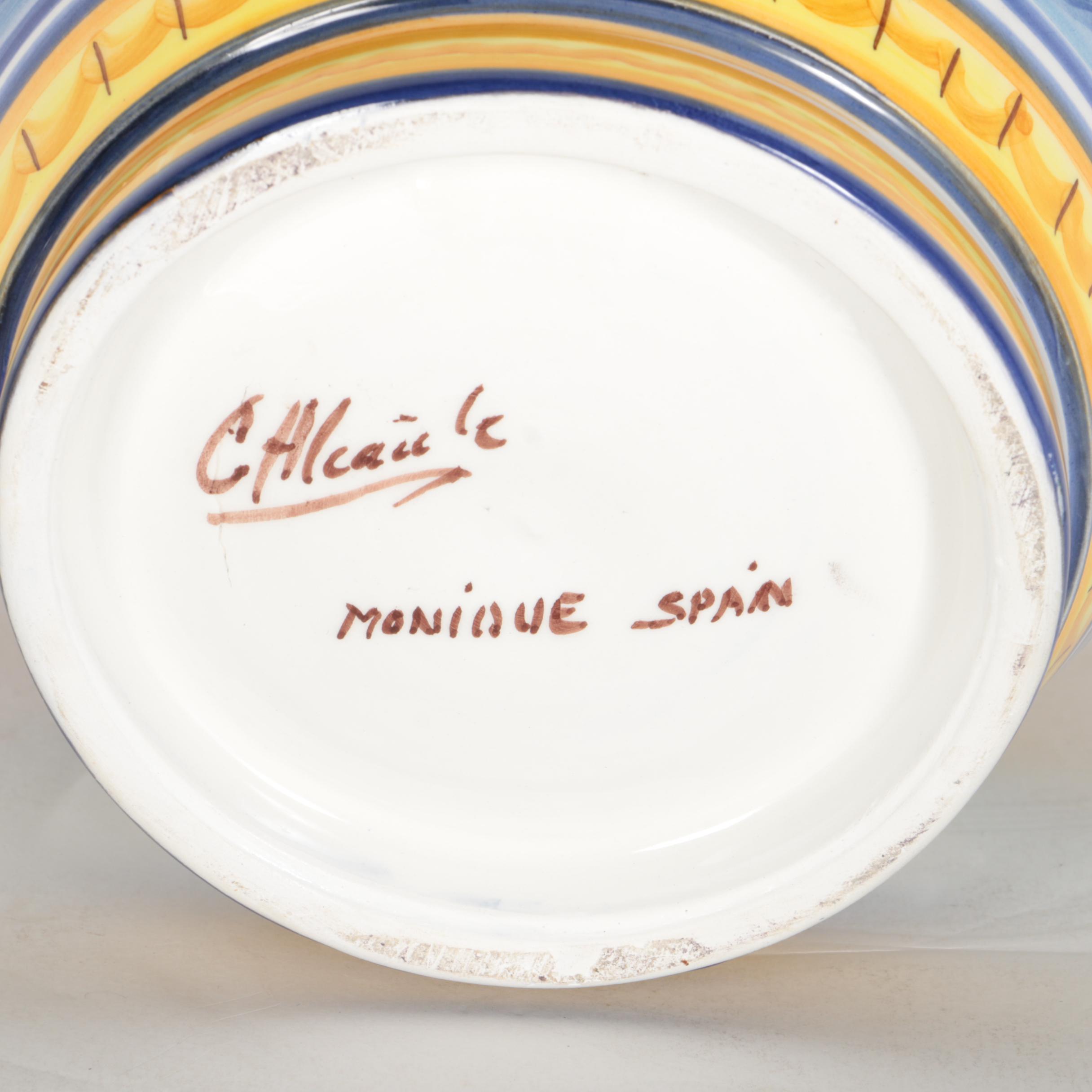 Catalina Alcaide Hand-Painted Spanish Urn