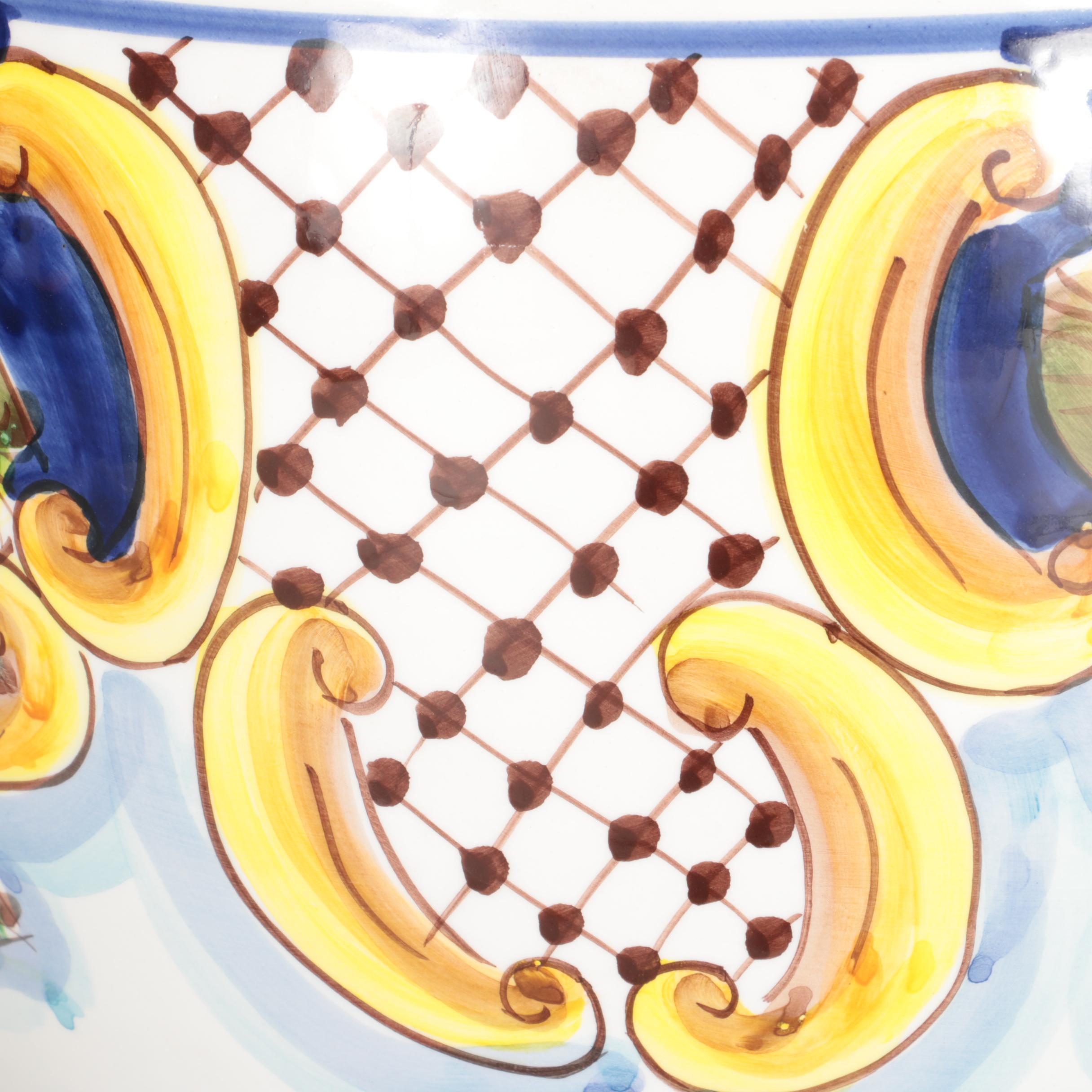 Catalina Alcaide Hand-Painted Spanish Urn