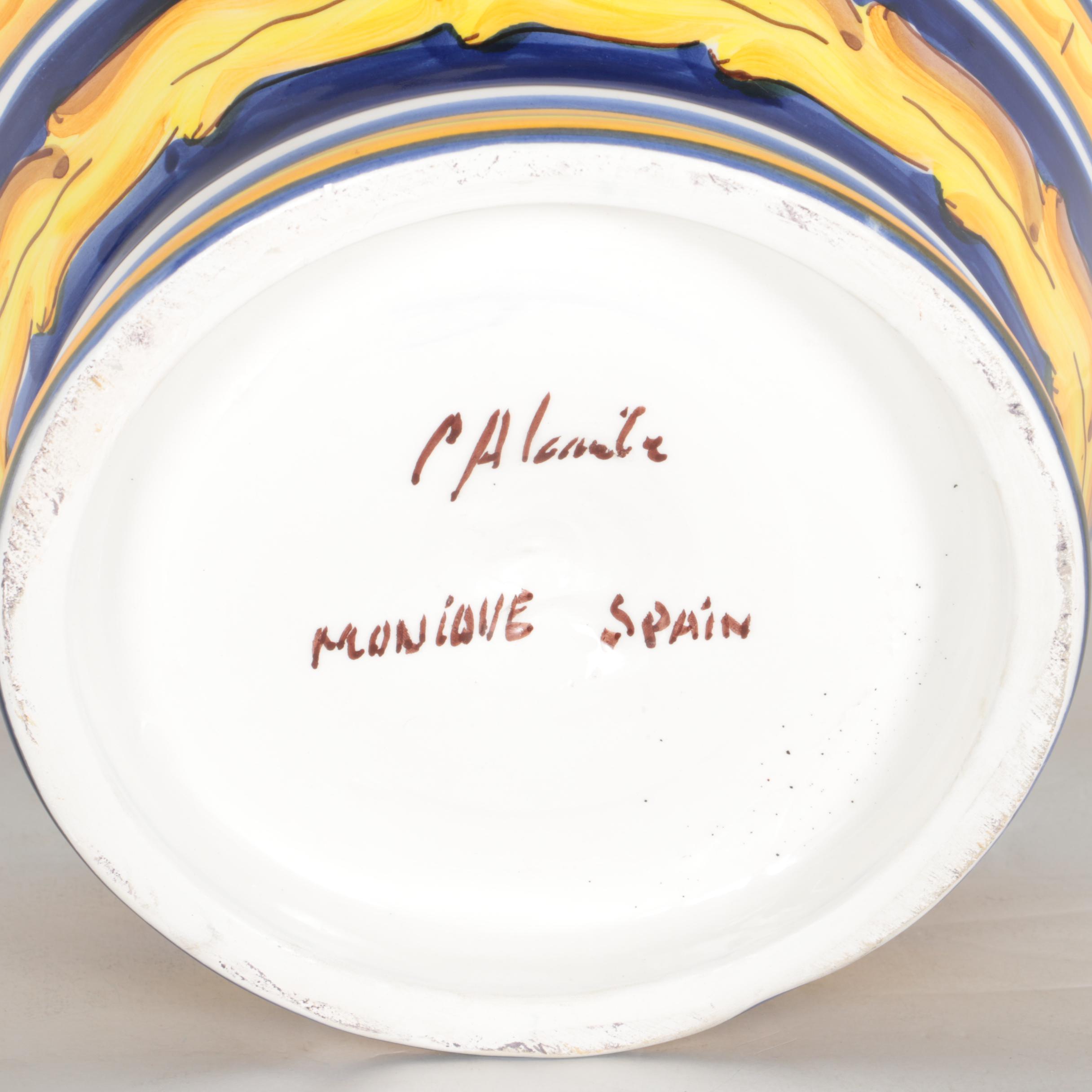 Catalina Alcaide Hand-Painted Spanish Urn