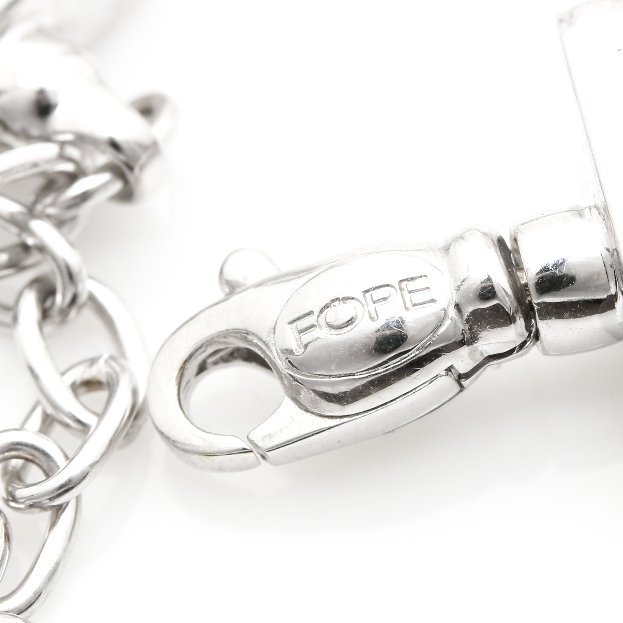 FOPE 18K White Gold Diamond Collar Necklace