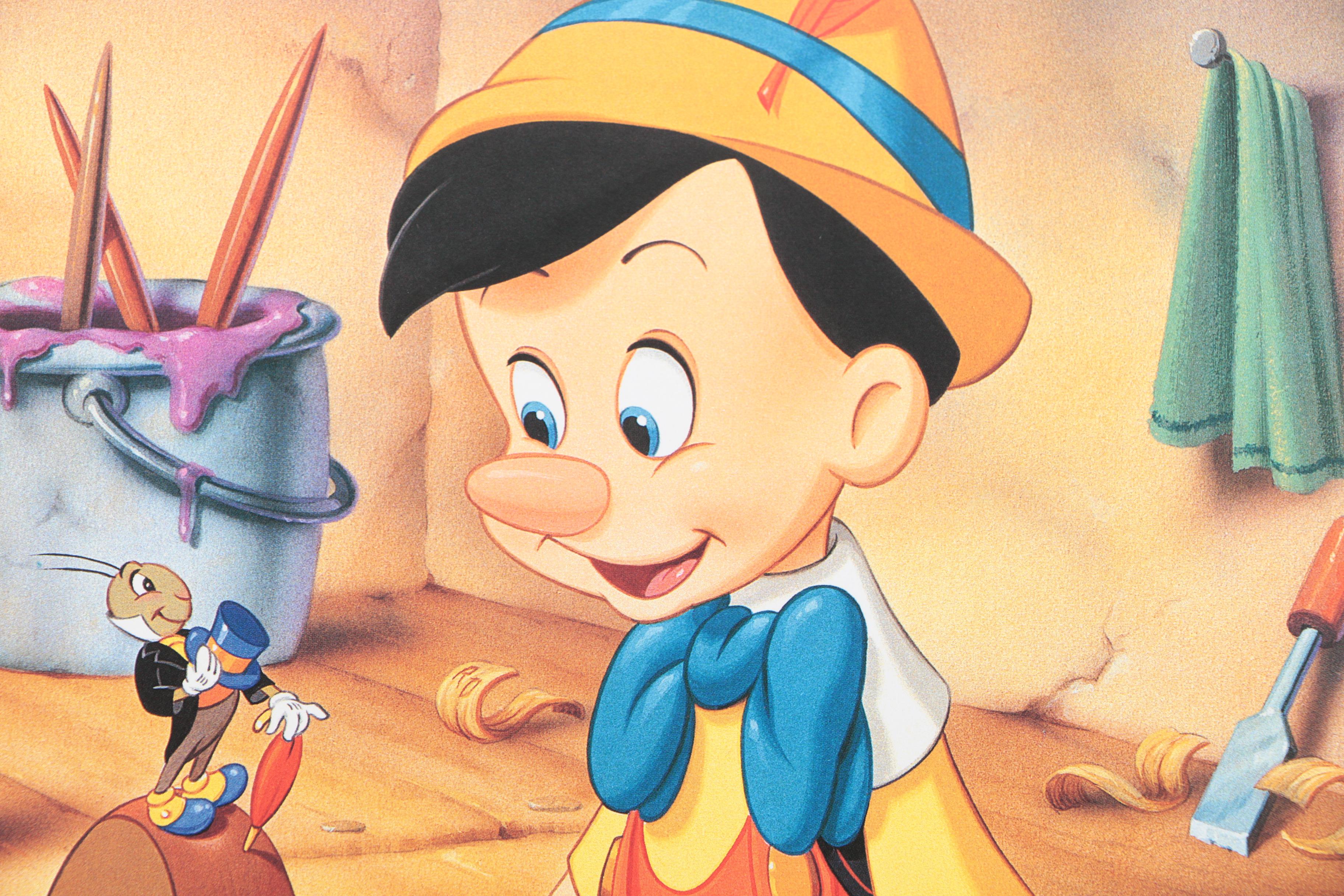 Offset Lithograph From The Walt Disney Company "Pinocchio"