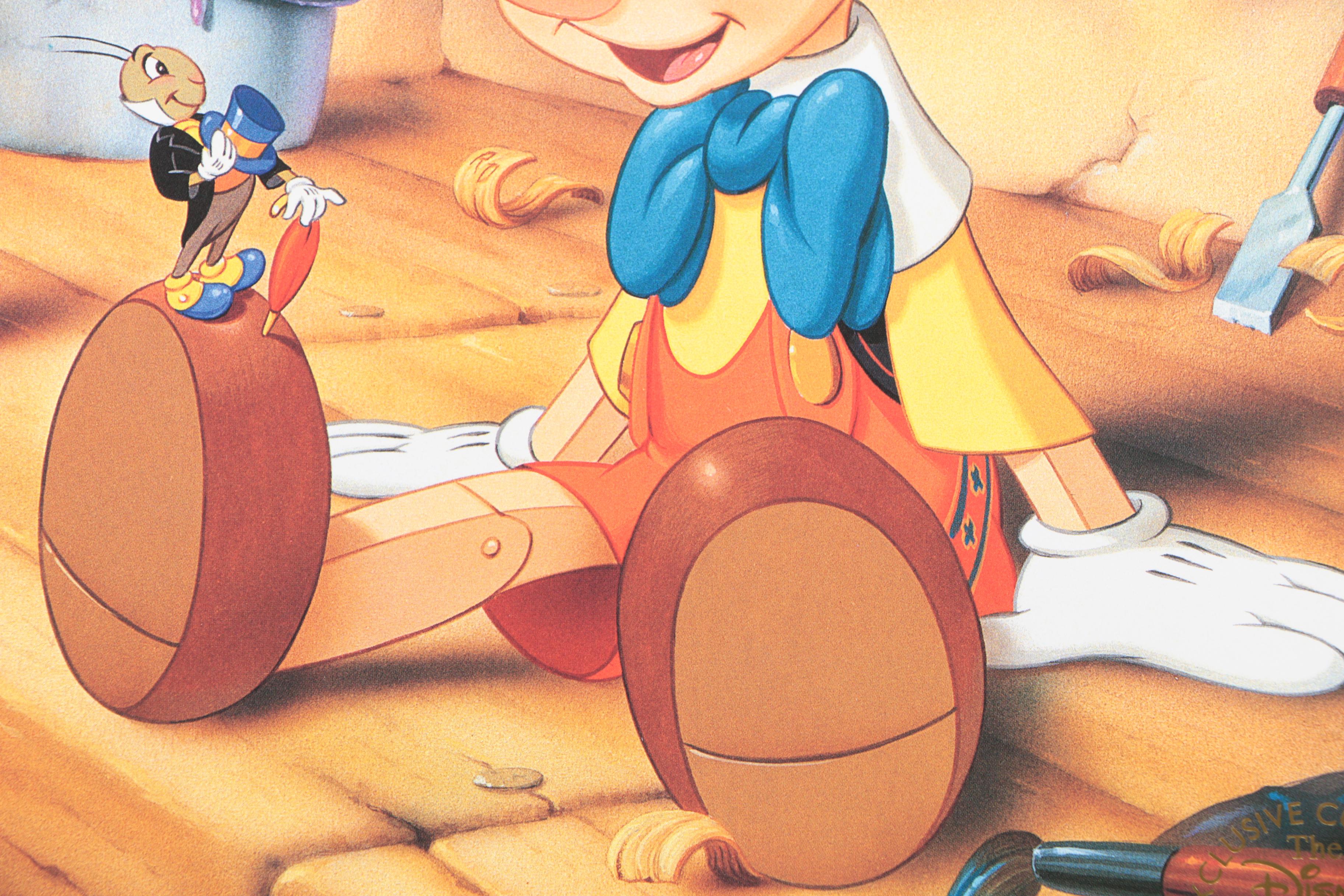 Offset Lithograph From The Walt Disney Company "Pinocchio"