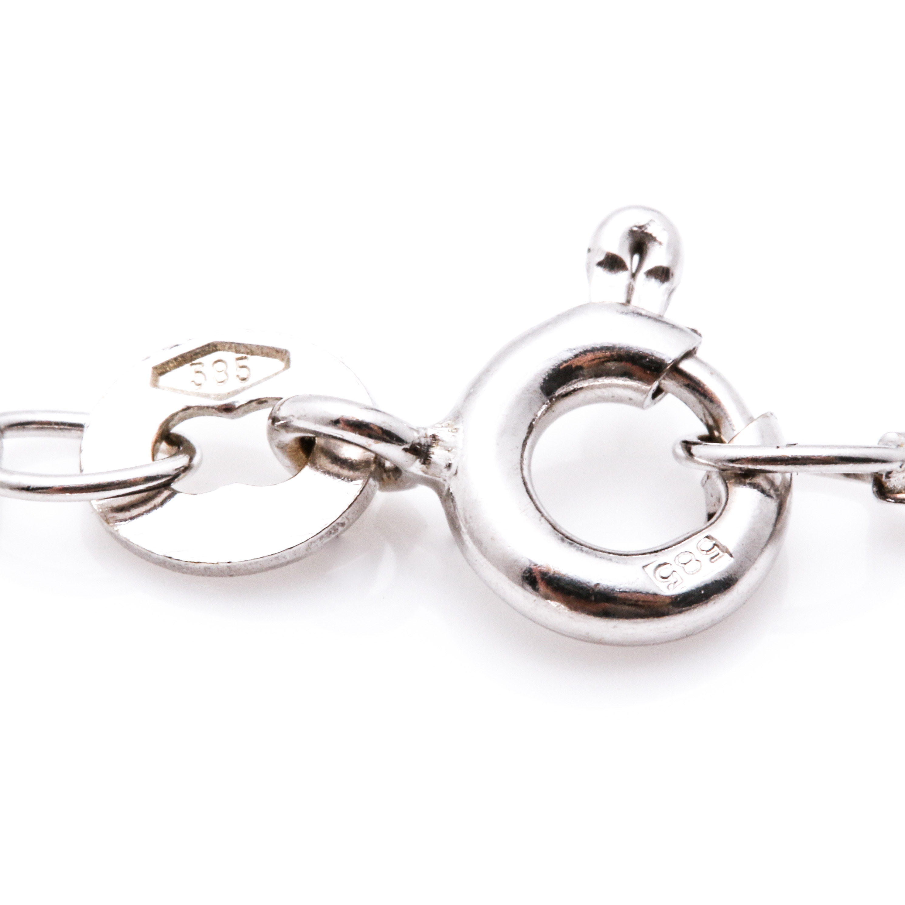 18K White Gold 1.97 CT Sapphire and 1.75 CTW Diamond Pendant Brooch with 14K White Gold Box Chain