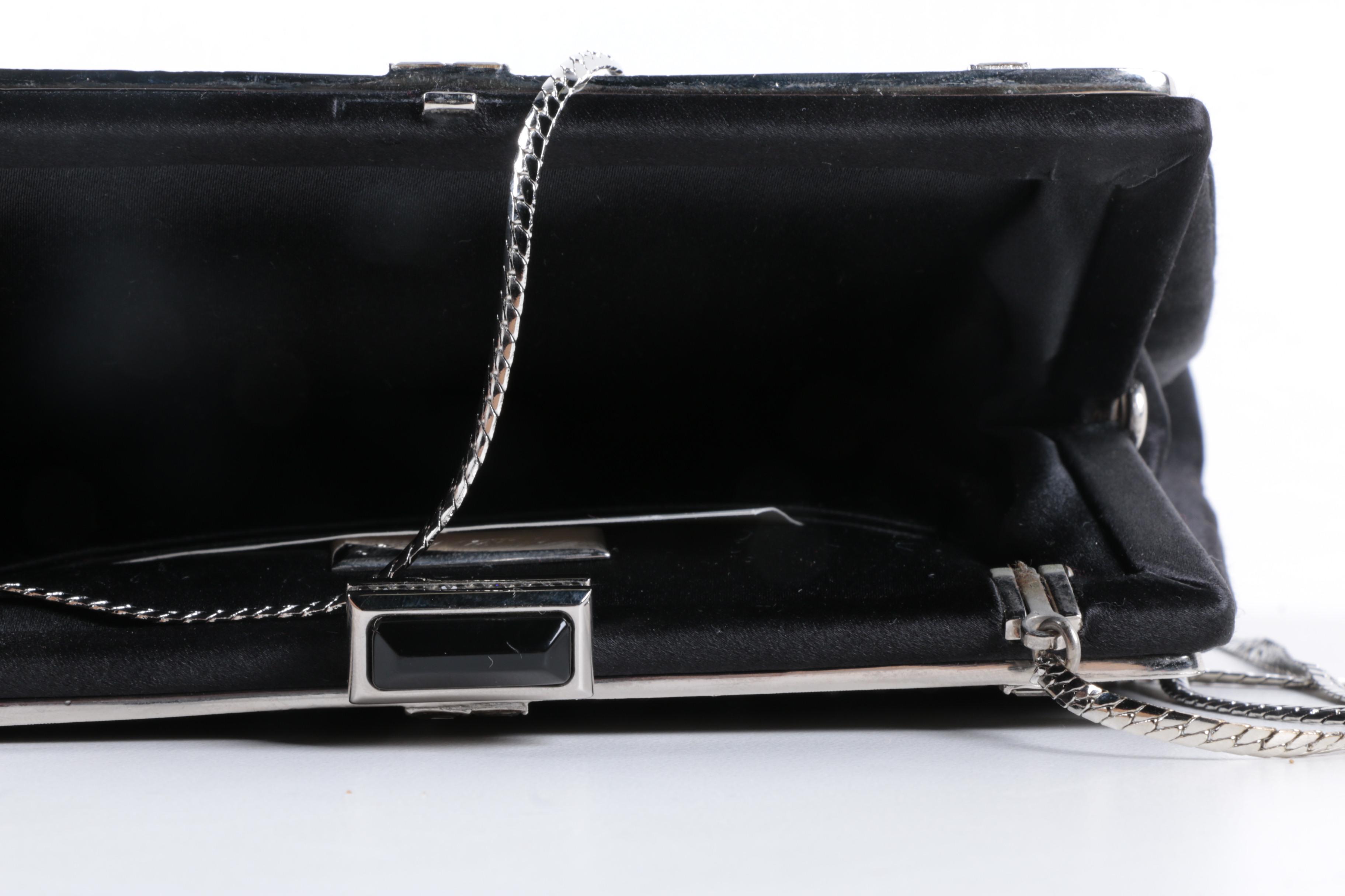 Judith Leiber Satin Art Deco Style Evening Bag