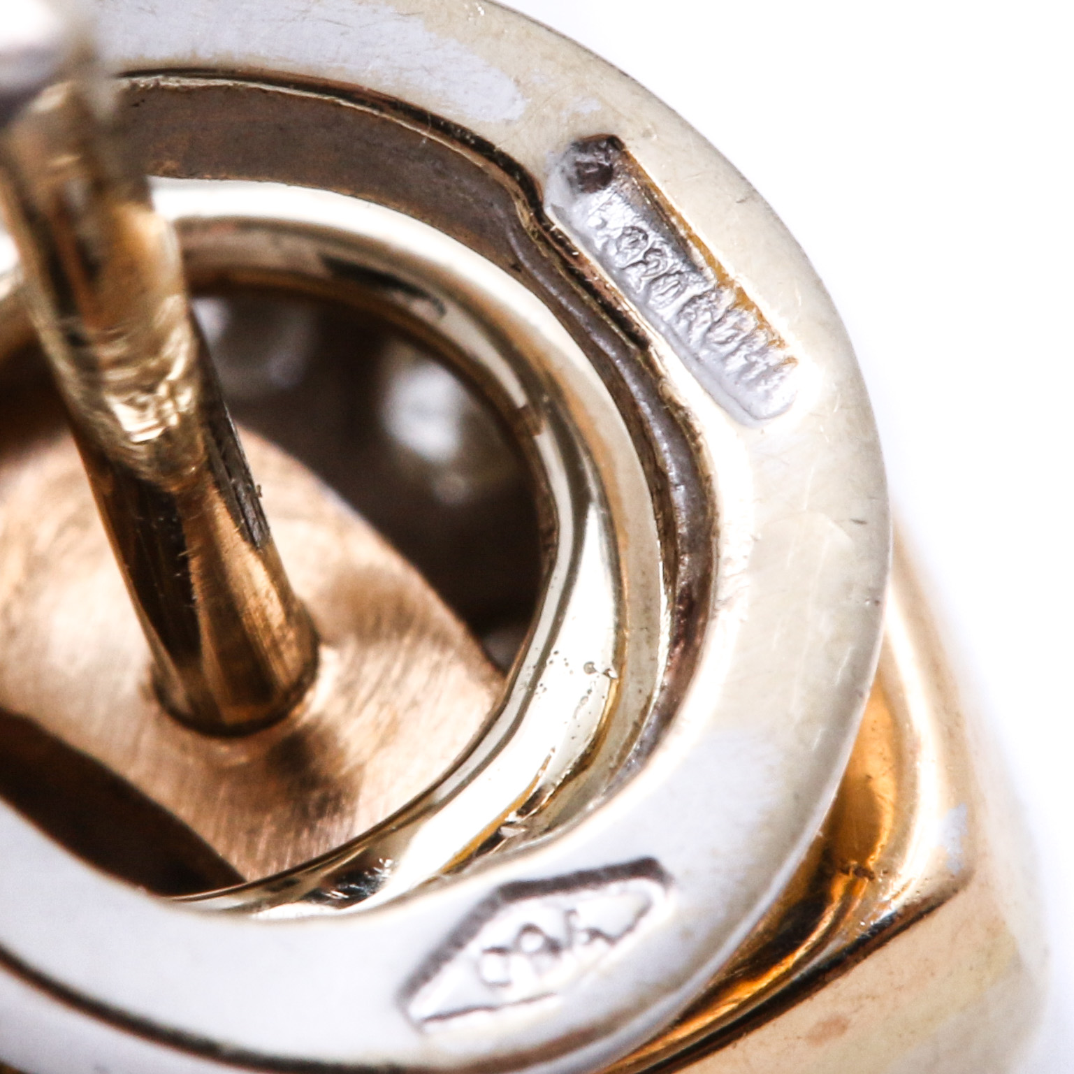 18K Two Tone Gold 3.90 CTW Diamond Drop Earrings