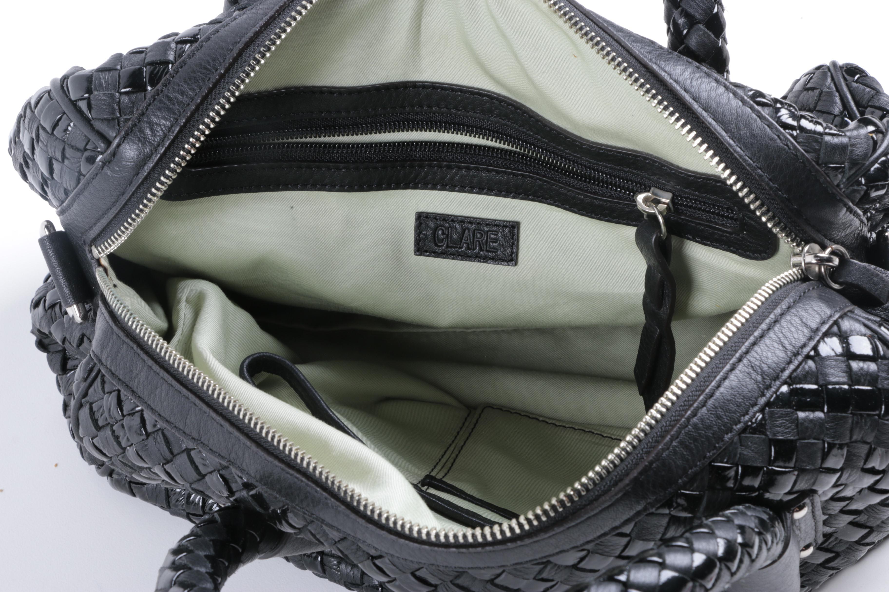 Clare Black Leather Handbag