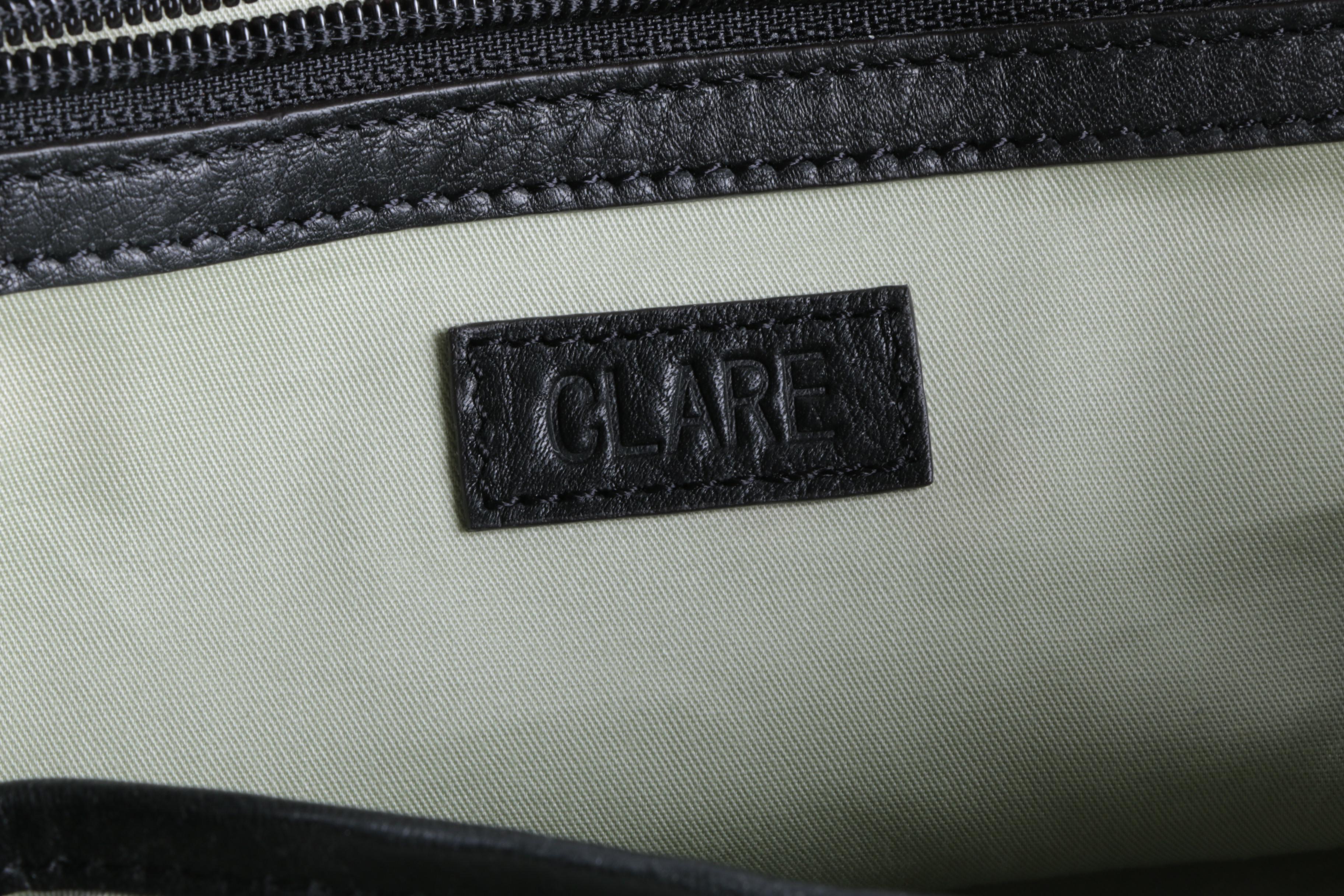 Clare Black Leather Handbag