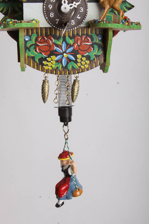 Miniature German Cuckoo Clock and Accent Mirror