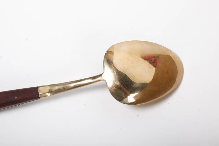 Bronze and Wood Flatware Set
