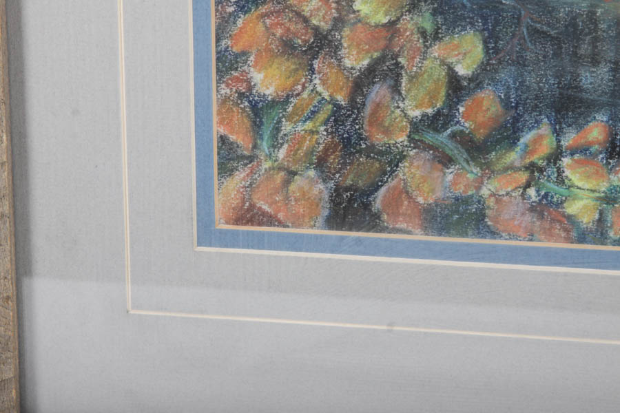 Velda Flinn Pastel Drawing on Paper of Colorado Mountain Landscape