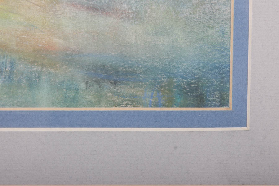 Velda Flinn Pastel Drawing on Paper of Colorado Mountain Landscape