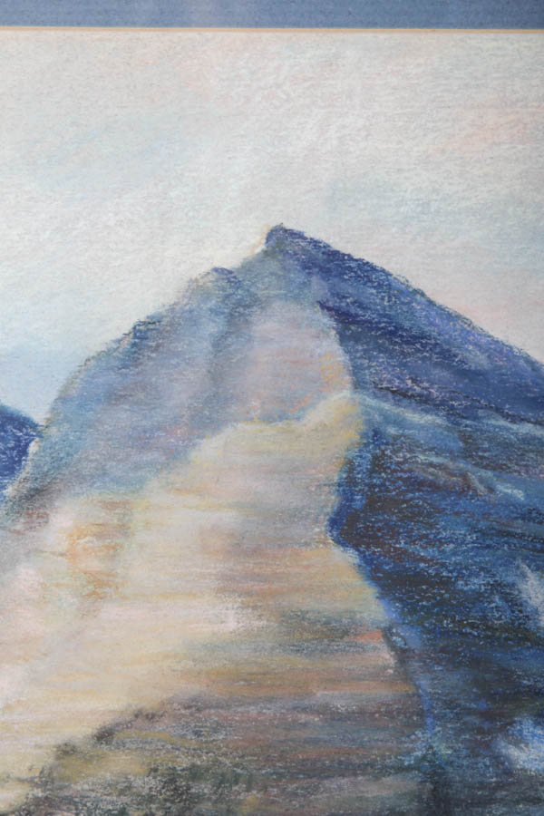 Velda Flinn Pastel Drawing on Paper of Colorado Mountain Landscape