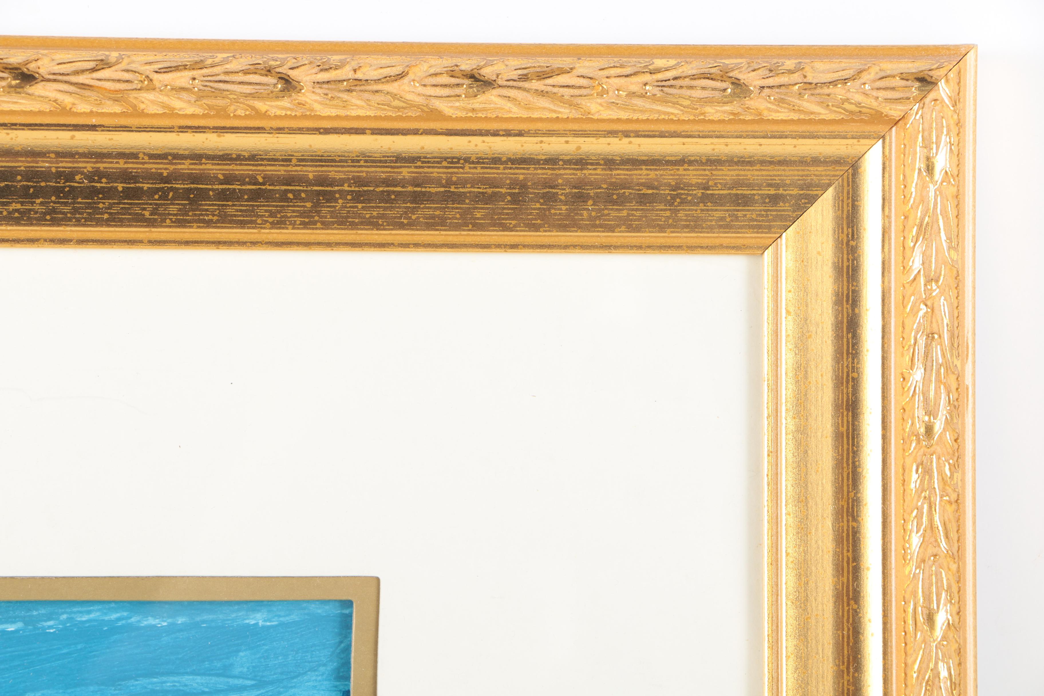 Acrylic Painting on Paper of Ocean Scene