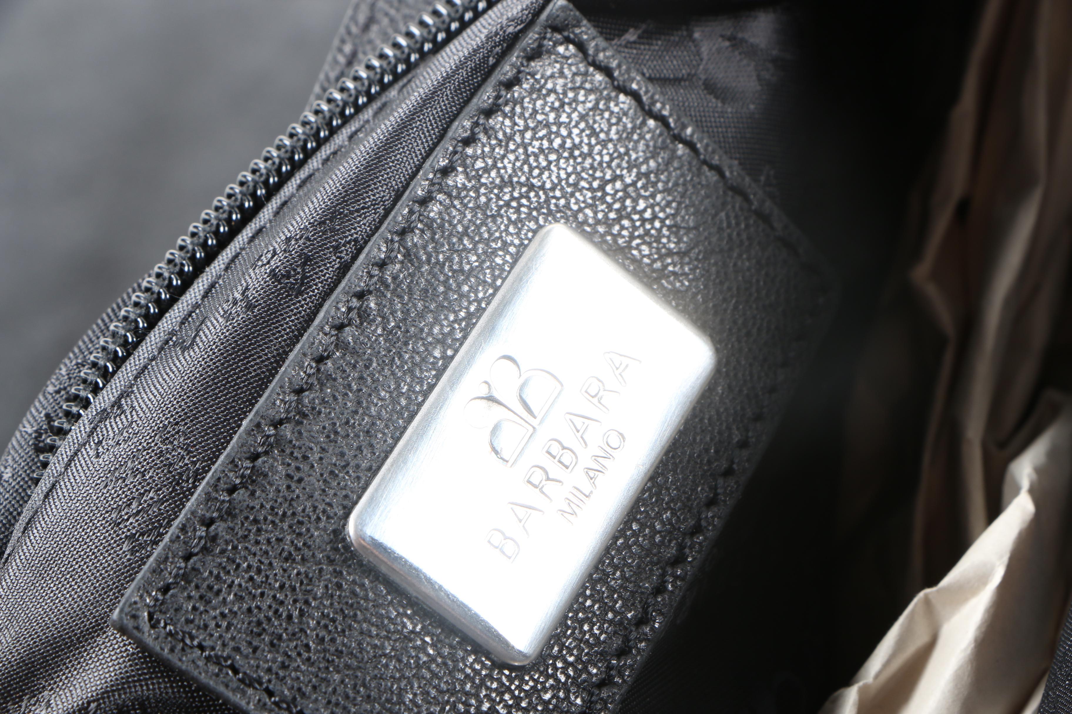 Barbara Milano Leather and Calf Fur Crossbody Bag