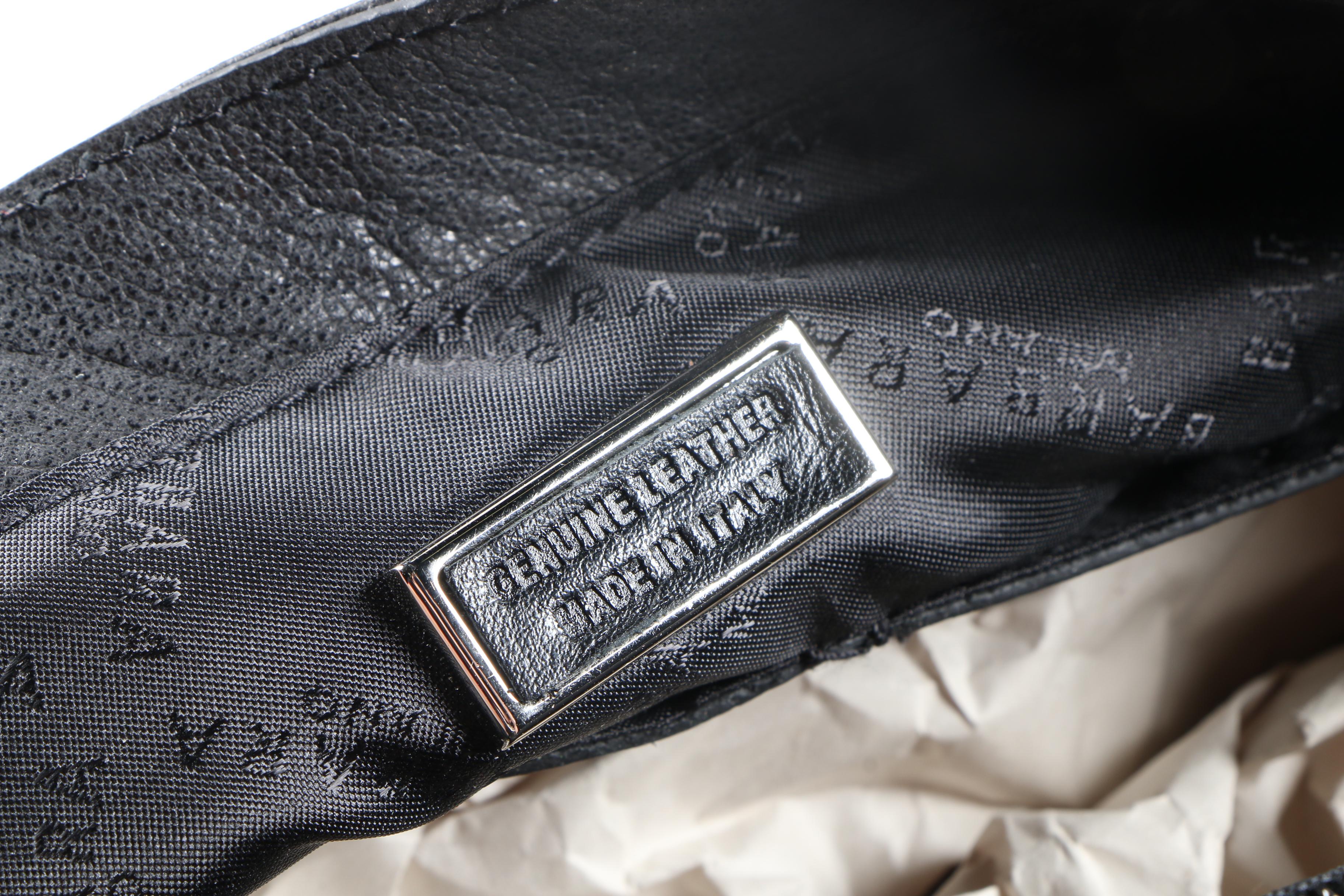 Barbara Milano Leather and Calf Fur Crossbody Bag