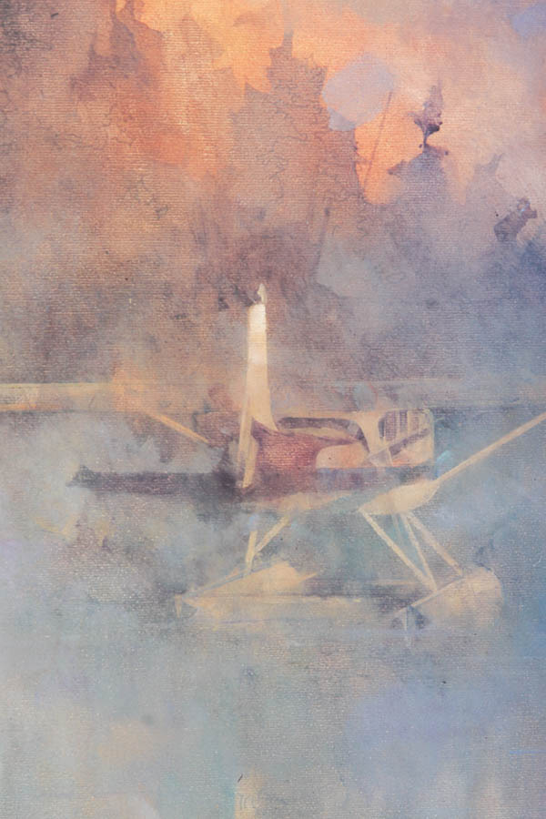 Offset Lithograph on Paper After Painting of Early Morning Fly Fishing Scene