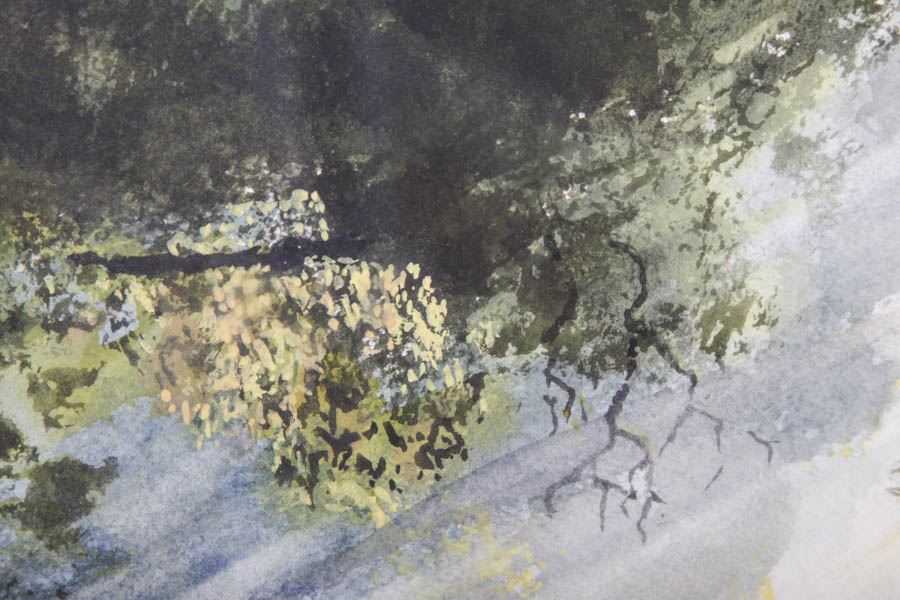Damon Ralph Watercolor and Gouache Painting of Early Morning Walk