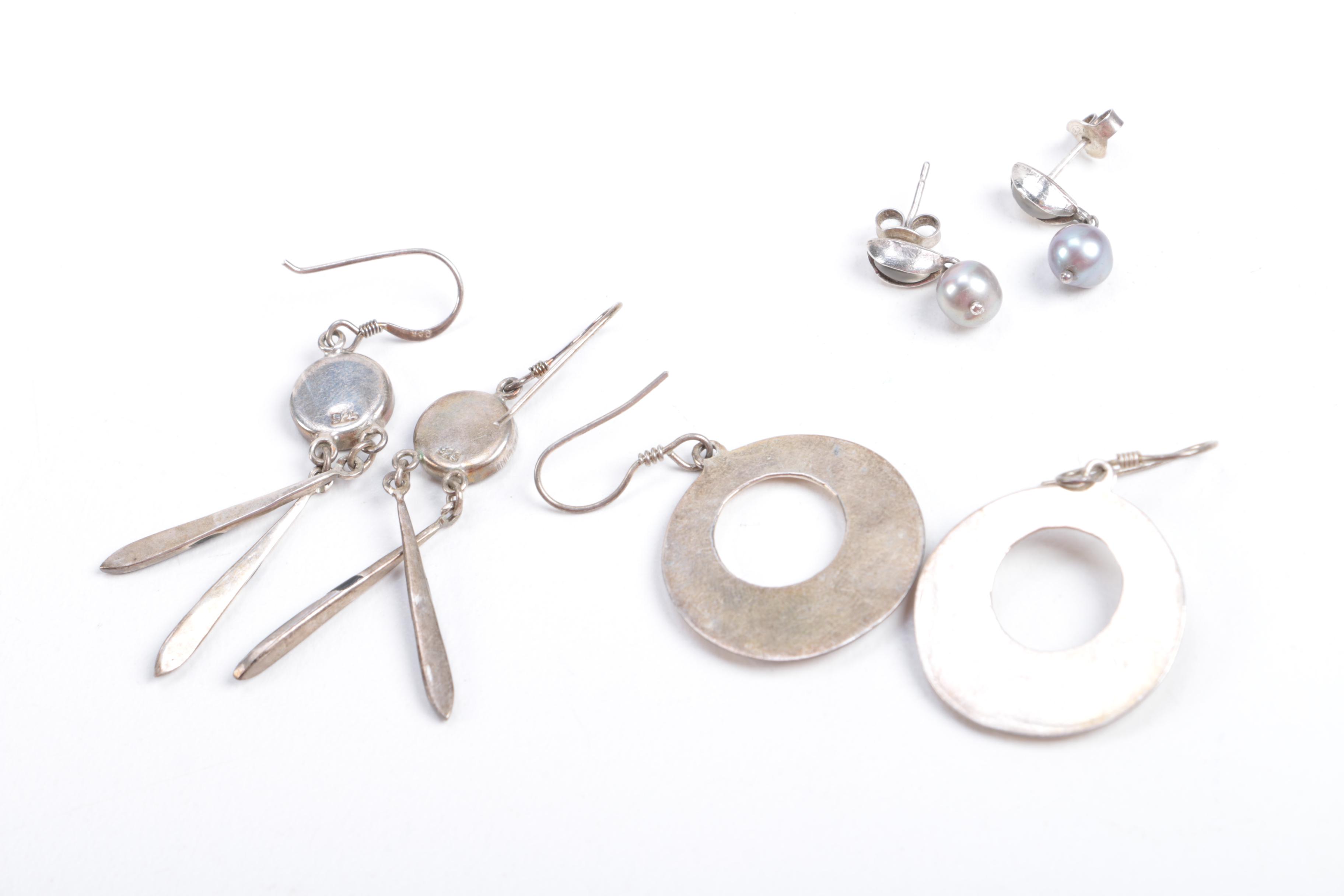 Sterling Silver Earrings and Bracelets