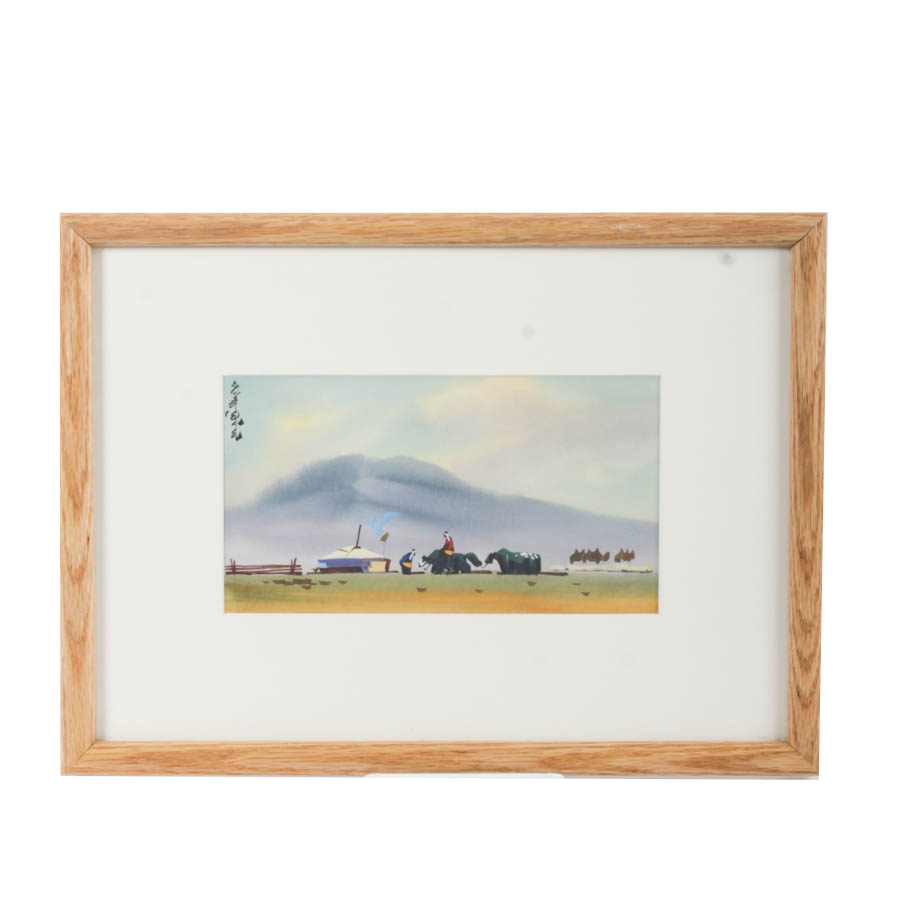 Asian Style Watercolor Painting
