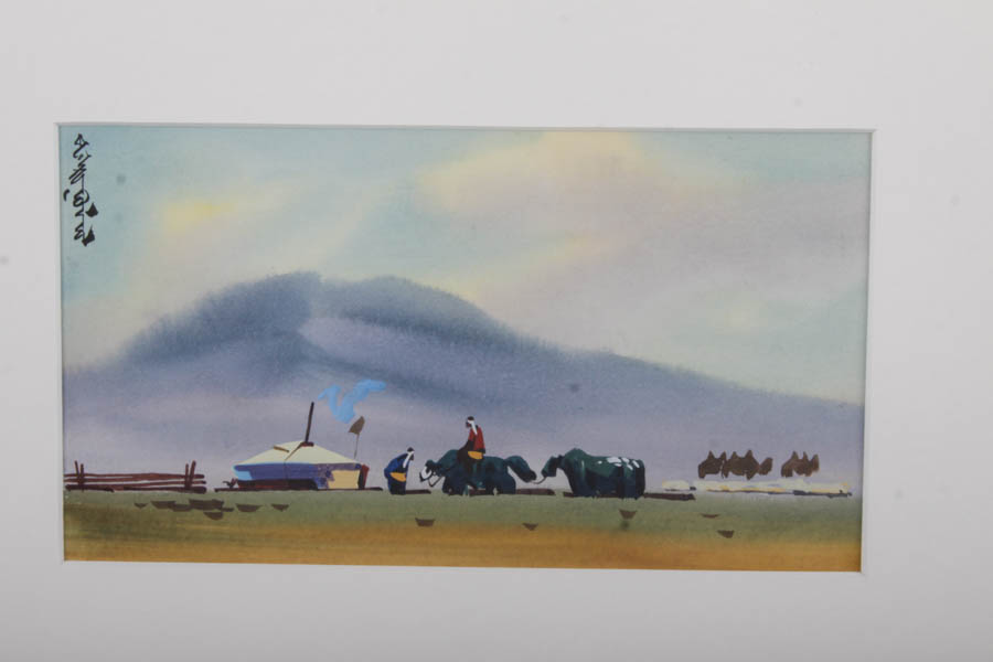 Asian Style Watercolor Painting