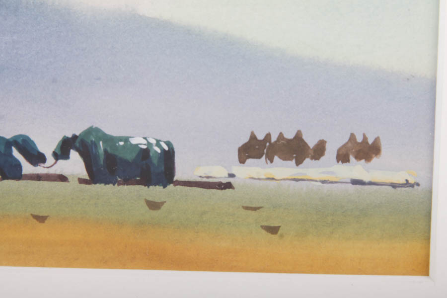 Asian Style Watercolor Painting