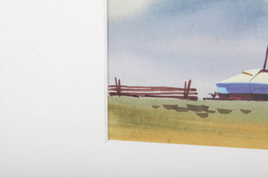 Asian Style Watercolor Painting