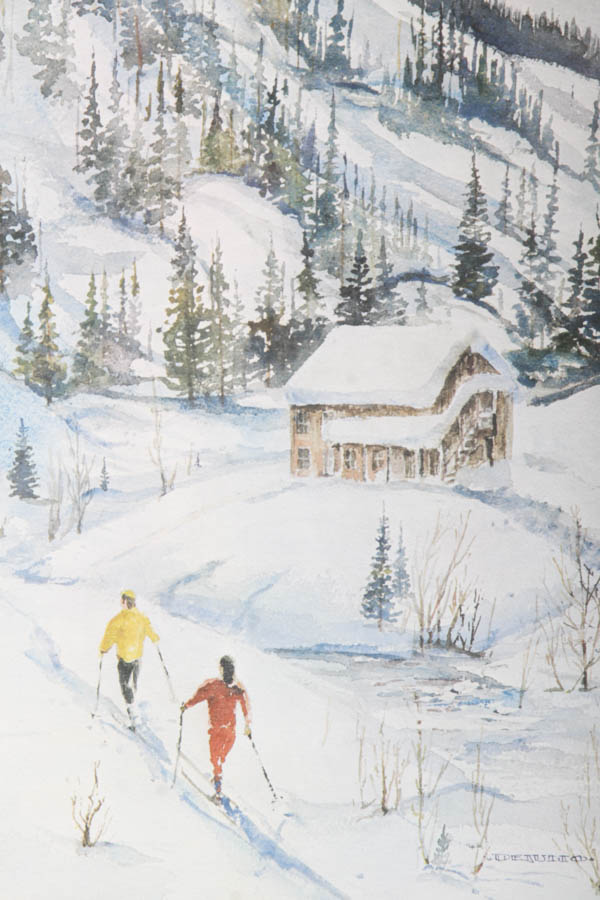 Dejulio Offset Lithograph of Skiers