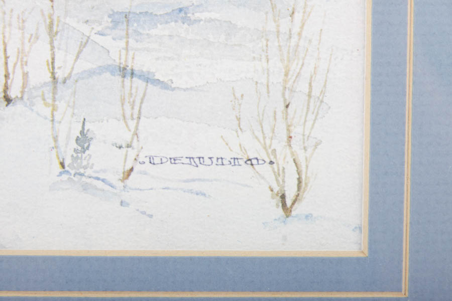 Dejulio Offset Lithograph of Skiers