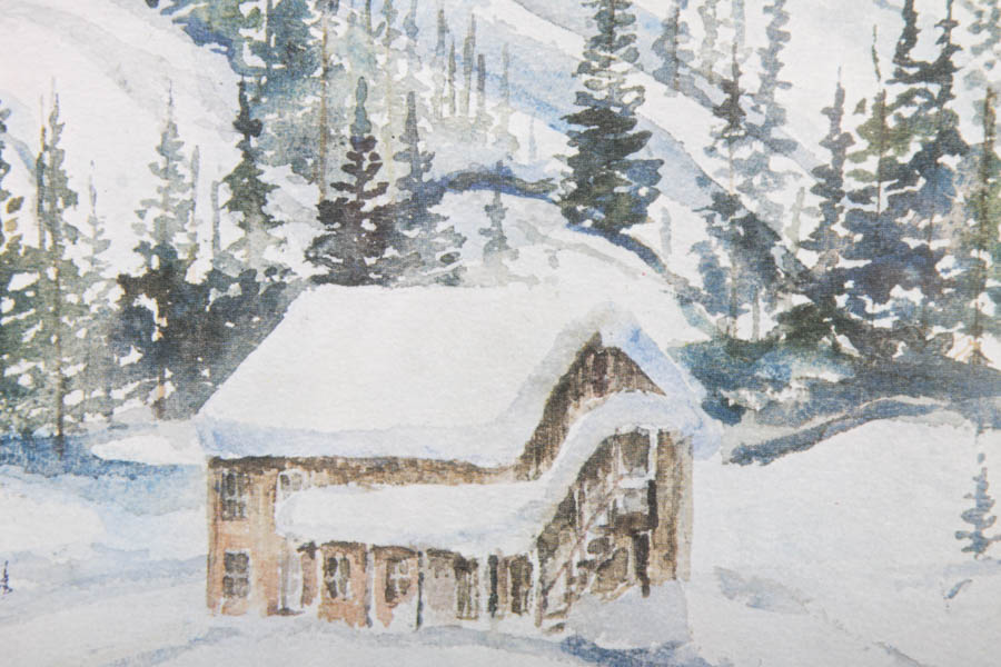 Dejulio Offset Lithograph of Skiers
