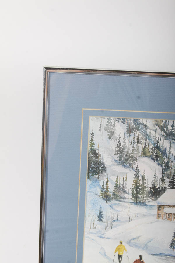 Dejulio Offset Lithograph of Skiers