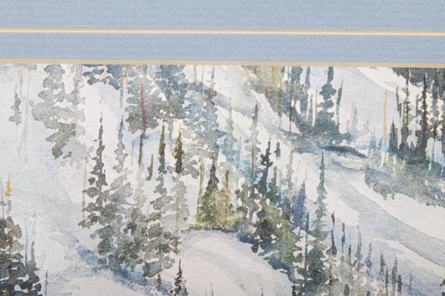 Dejulio Offset Lithograph of Skiers