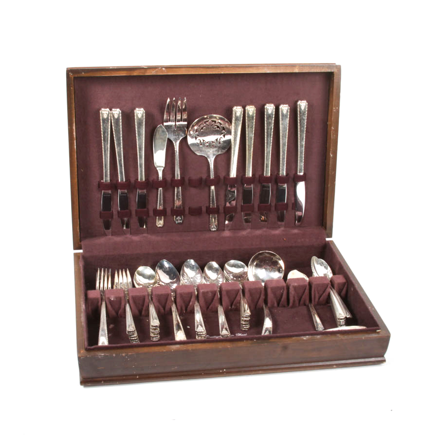 Prestige Silver Plate Flatware Set