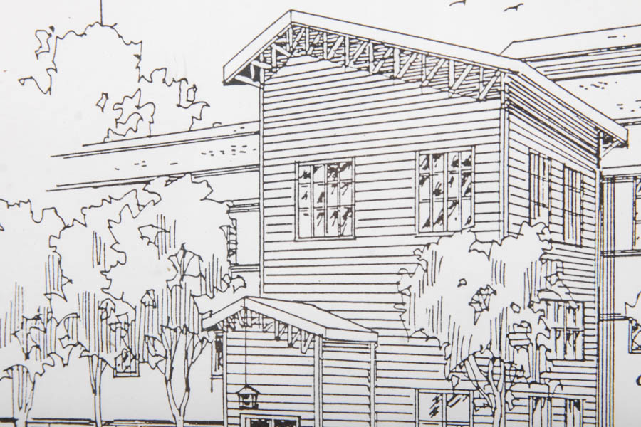 Print of Architectural Line Drawing