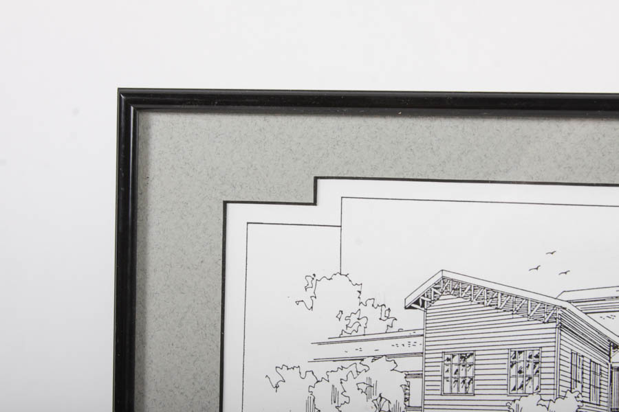 Print of Architectural Line Drawing