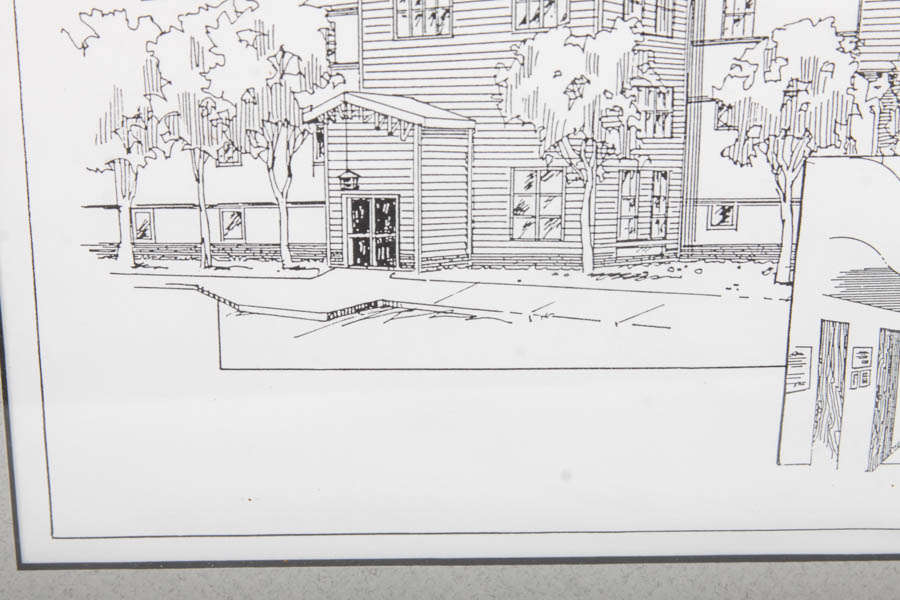 Print of Architectural Line Drawing