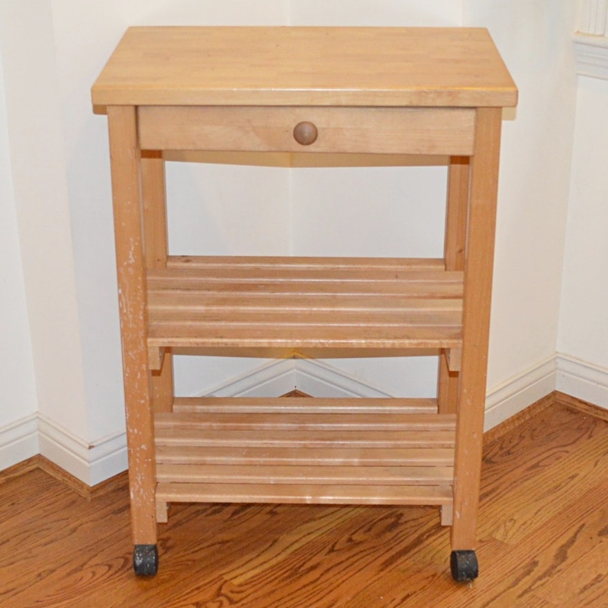 Contemporary Three-Tier Kitchen Cart