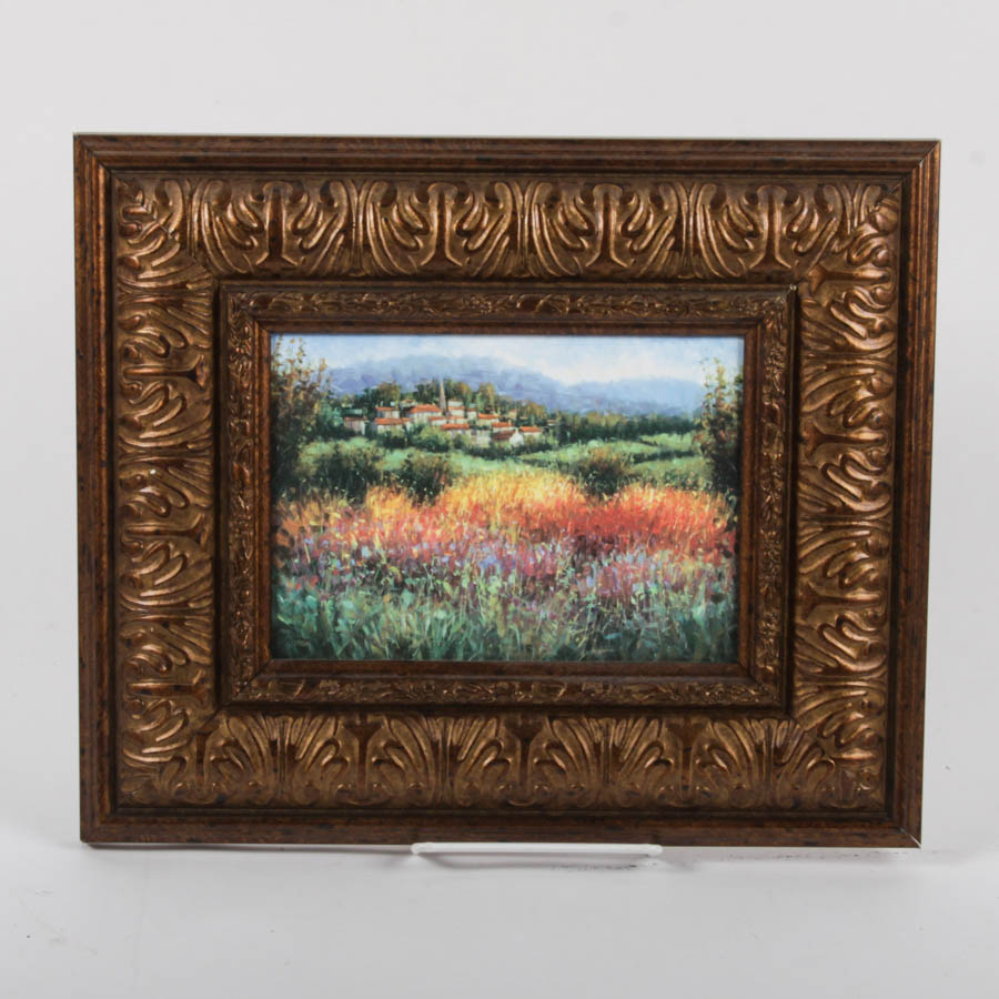Three Framed Giclee Prints of Impressionistic Sceneries