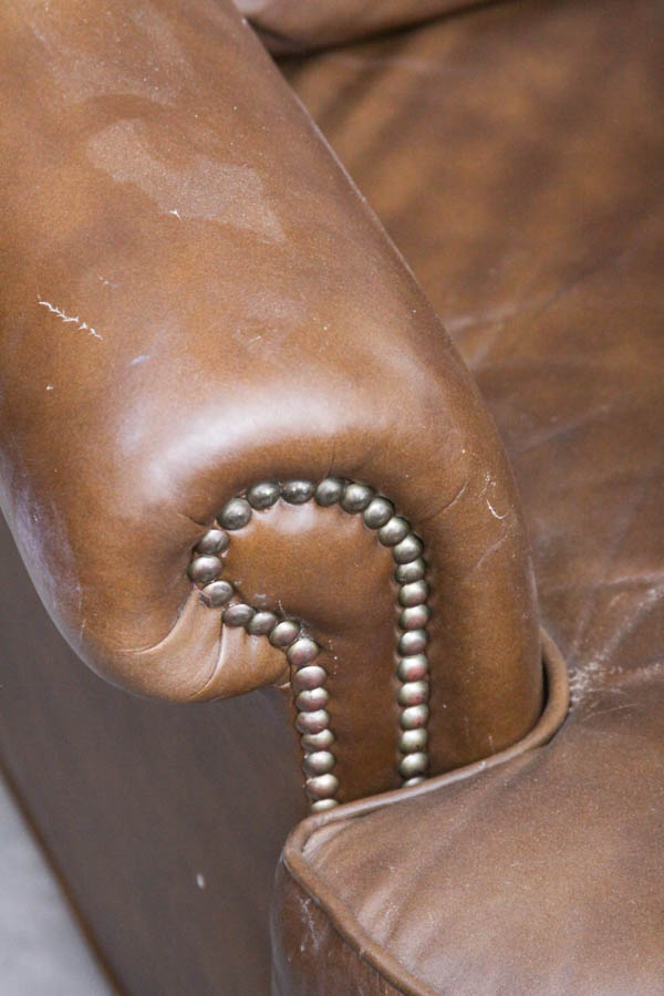 Faux Leather Club Chair